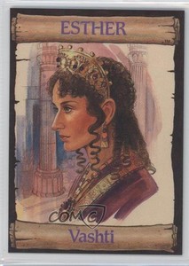 1989 re-Ed Bible Cards Esther Vashti #3 0q3