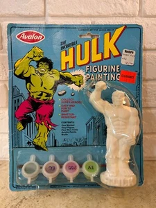Incredible Hulk Figurine Painting Kit On Original Card Avalon Indust. 1978 Rare - Picture 1 of 19