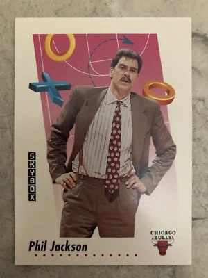 Phil Jackson 1991-92 SkyBox Chicago Bulls Coach Basketball Card #381 Hof NM - Image 1 of 3
