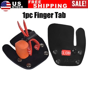 Archery Finger Protector Leather Guard Tab Glove Hunting Shooting Fingertabs RD - Picture 1 of 6