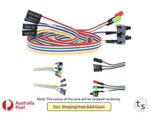 ATX PC Computer Motherboard Power Cable 2 Switch On/Off/Reset LED Light 68CM - Picture 1 of 5