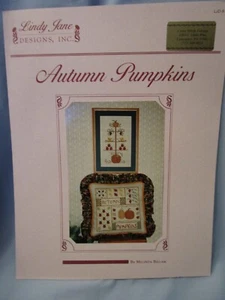 Lindy Jane Designs Autumn Pumpkins Cross Stitch Pattern LJD9 Melinda Billam 1996 - Picture 1 of 4