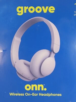 Onn Wireless Bluetooth On-Ear Headphones w/ Built-in Mic, 14 Hrs, Purple/Pink - Image 1 of 4