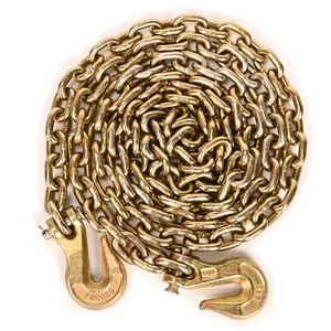 Cadena aglutinante de transporte grado 70 con ganchos de agarre Clevis, cadena de remolque de 5/16"" x 10 pies - Imagen 1 de 11