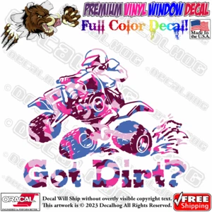Got Dirt Hot Pink Purple Camo Full Color Car Truck Window Vinyl Decal Sticker. - Picture 1 of 9