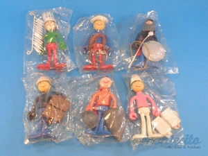 VINTAGE 1970's BENDABLE RUBBER FIGURE SET of 6 COLLECTIBLE CHARACTERS * HONG KON - Picture 1 of 8