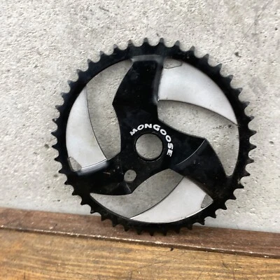 Mongoose BMX Sprocket 44t 44 ChainWheel Steel Old School BMX Pinwheel Spiral - Image 1 of 4