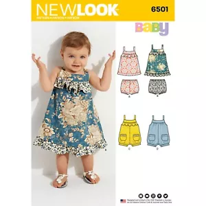 New Look SCHNITTMUSTER 6501 Baby Kleid, Höschen & Strampler Größen Newborn - Large - Bild 1 von 7
