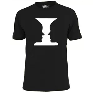 Mens 2 Faces Visual Illusion T Shirt Art - Picture 1 of 3