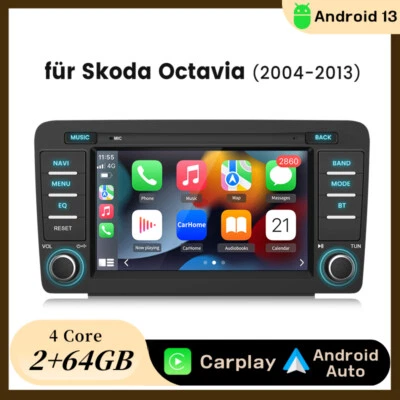 8" Android Autoradio Für Skoda Octavia Yeti Superb GPS Navi WIFI BT Carplay 64G - Bild 1 von 4