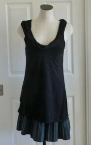 Free People Anthropologie Boho Schoolgirl 2-Layer Jersey Pleat Tank Dress M=XS/S - Picture 1 of 12