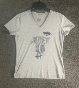 Nike Dri Fit University Of Reno Shirt Women’s Large Gray V Neck - Picture 1 of 7