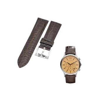 AR2433 22mm Brown Leather Strap For Emporio Armani - Picture 1 of 7