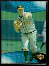 Tom Glavine 2005 Upper Deck Reflections Turquoise 19/50 #90 New York Mets