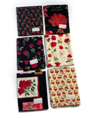 Lote de 6 piezas de tela de algodón Romancing The Rose Ro Gregg Northcott ~ 2 yardas 🌹 Foto 1 de 4