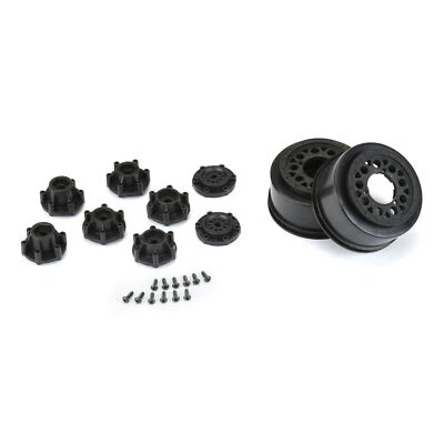 NEW Pro-Line 1/10 Showtime 2.2"/3.0" 12 & 14mm SC Dirt Oval Wheels (2) Blk - Image 1 of 4