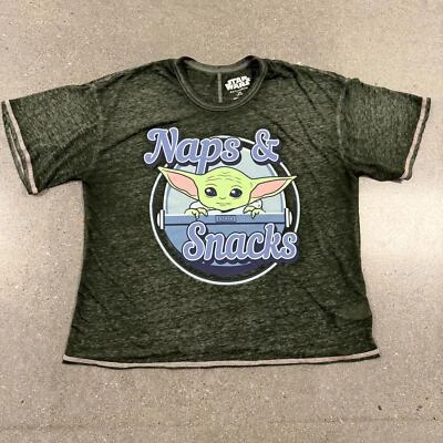 Camisa LucasFilm Star Wars Baby Yoda Naps & Snacks NUEVA SIN ETIQUETAS - Juvenil L (12/14) Foto 1 de 4