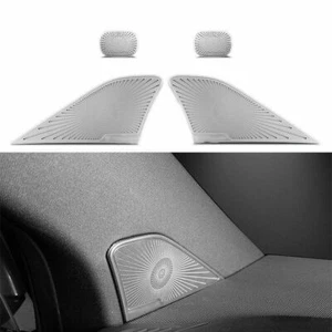 Silver Titanium A Post Speaker Frame Cover Trim Fit For Tesla Model X 2016-2021 - Picture 1 of 5