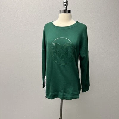 Suéter Pullover ROSA by Victoria Secret CSU RAMS Para Mujer Logo Gel Cremallera Lateral XS Foto 1 de 4