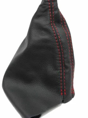 Fits Subaru Impreza WRX STI 08-16 Real Leather E-Brake Boot w/ Red Stitch Foto 1 de 2