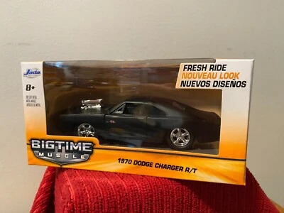JADA Toys Bigtime Muscle 1970 Dodge Charger R/T Blister Pack escala 1:43 negro Foto 1 de 4