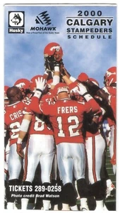 2000 Calgary Stampeders CFL Football Schedule !!! QR77 AM - Picture 1 of 1