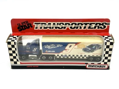 De colección 1992 Matchbox Super Star Transporters Bill Elliott #9 Ford Aeromax CY-109 Foto 1 de 4