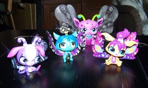 LOT of 4 LPS Littlest Pet Shop Hasbro Figures with Wings Majestic Masquerade - Picture 1 of 3