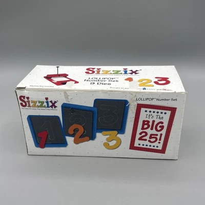 SIZZIX Lutscher Zahlen-Set - 9 Stanzen gestanzt 0-9 mit Box - 38-1037 - Bild 1 von 4