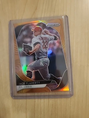 2020 Panini Prizm Neon Orange Prizm /100 Jack Flaherty #58 Tigers - Image 1 of 2
