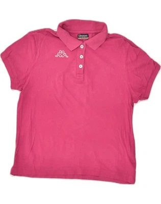KAPPA Womens Polo Shirt Large Pink Cotton AJ06 - Image 1 of 3
