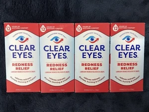 Klare Augen, Gleitmittel Rötungen Linderung Augentropfen 0,5 Fl. Oz. (4 Kartons) EXP. 2026+ - Bild 1 von 11