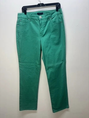 Pantalones de mujer Bandolino verde denim Samantha informales bolsillos pierna recta Jean 12 Foto 1 de 4