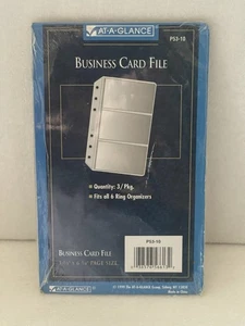 AT-A-GLANCE Vintage Business Card File Refill Pages P53-10 for 6-Ring Organizer - Picture 1 of 2