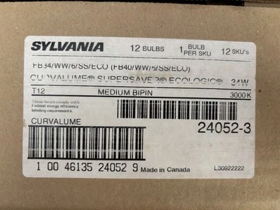 ⚡️12 Pack⚡️Sylvania FB34/WW/6/SS/ECO Curvalume Supersaver Ecologic 34W Bulbs - Image 1 of 3