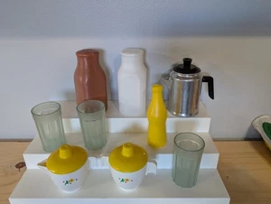 Pretend Kitchen GROCERY LOT Play Toy Kids Bottle Cans Boxes 70’s Coffee Milk - Picture 1 of 5