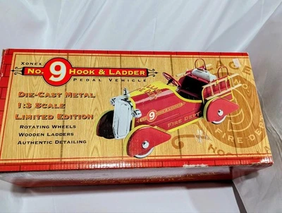 MINT *NIB* Xonex No. 9 Hook & Ladder Fire Pedal Car 1:3 Scale - Image 1 of 4