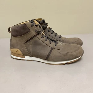 Olukai Huaka'i Puki Boots Mens Size 14 Brown Leather High Top Sneakers Shoes - Picture 1 of 14
