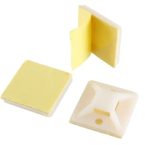 150pcs Self Adhesive Cable Tie Mounts Wire Base Holders 25mm x 25mm - Afbeelding 1 van 3