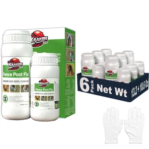 Kraken Bond Fence Post Fix - 6 Set Components  ( 6A+6B bottles ) - Picture 1 of 9