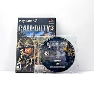 Call of Duty 3 Sony PlayStation 2 PS2 CIB With Bonus Disc Refurbished & Tested - Image 1 of 4