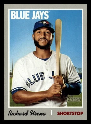Richard Urena 2019 Topps Heritage #243 Toronto Blue Jays Buy10get5FREE - Image 1 of 2