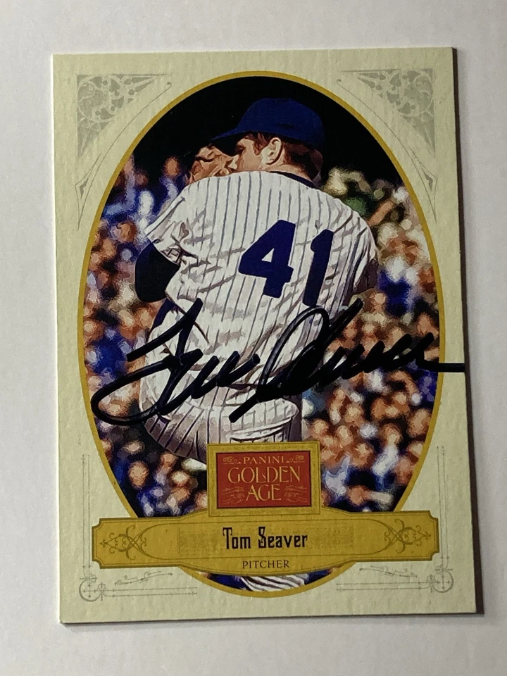 Tom Seaver Auto Panini signed autograph SOA 1969 NY Mets World Series New York - Image 1 of 2