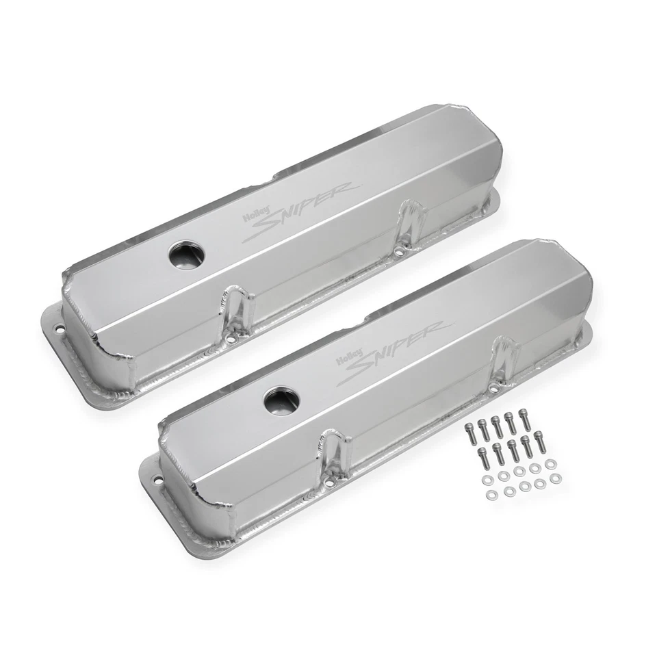 Holley 890001 Juego de 2 cubiertas de válvula para camioneta F150 F250 F350 Country par personalizado Foto 1 de 4