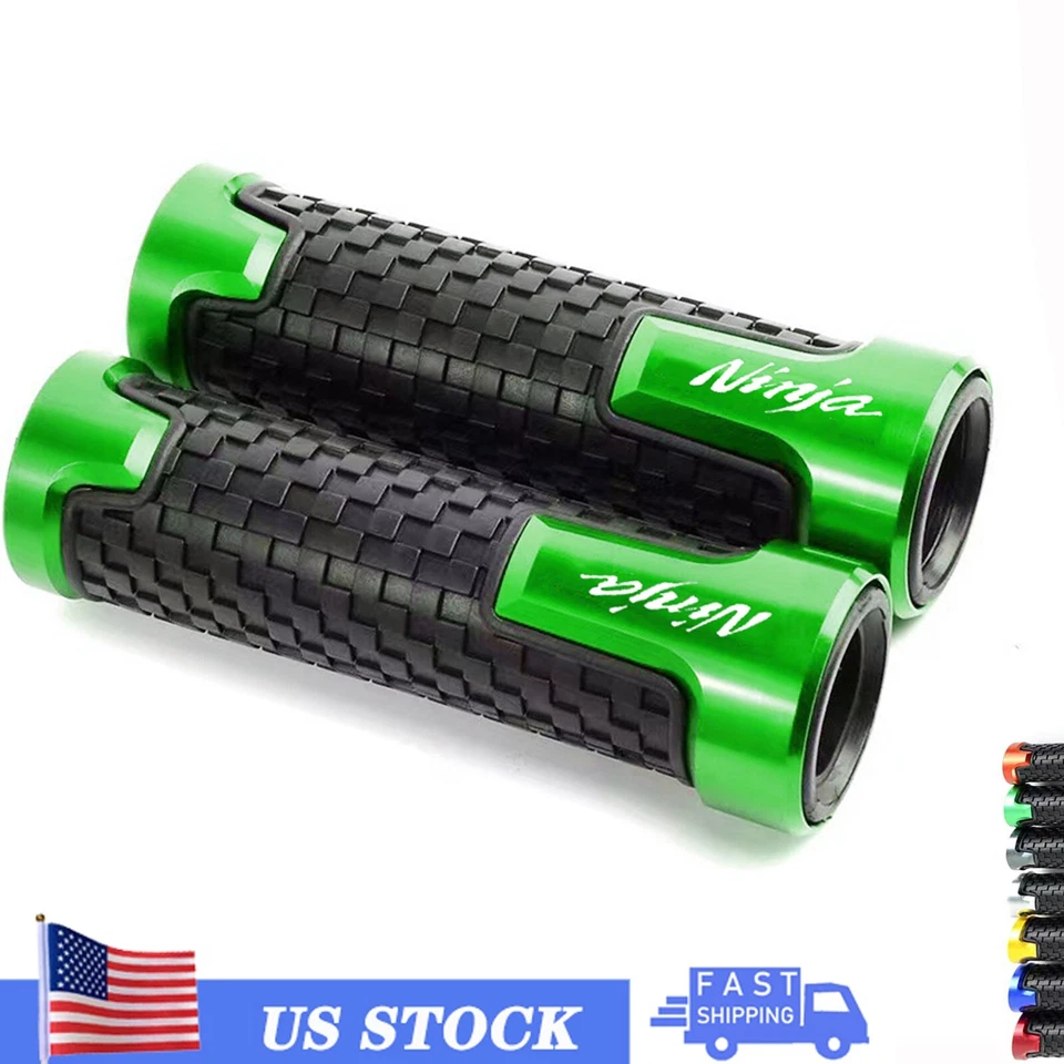 7/8"  Motorcycle Handlebar Grips Fits for kawasaki Ninja650 250 400 1000 ZX6R H2 - Image 1 of 4