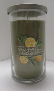 YANKEE CANDLE Item# 1632948 "Sage & Citrus" Scent 14.2oz (404g) New with Lid - Picture 1 of 5