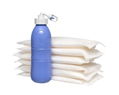 First Days Maternity - 6 Instant Perineal Cold Packs & 1 Maxi Peri Bottle (Blue) - Image 1 of 4