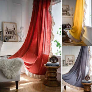Cortina Boho Cortina Sala Dormitorio Ventana Cortina Tratamiento Cortina Panel - Imagen 1 de 42
