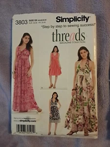 Simplicity 3803 Misses Sz 4 6 8 10 12 Dress Two Lengths Bodice Sewing Pattern - Picture 1 of 3