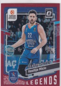 2023-24 Panini Donruss Optic Euroleague No. 194 Vasilije Micic Red Prizm 70/99 - Bild 1 von 2